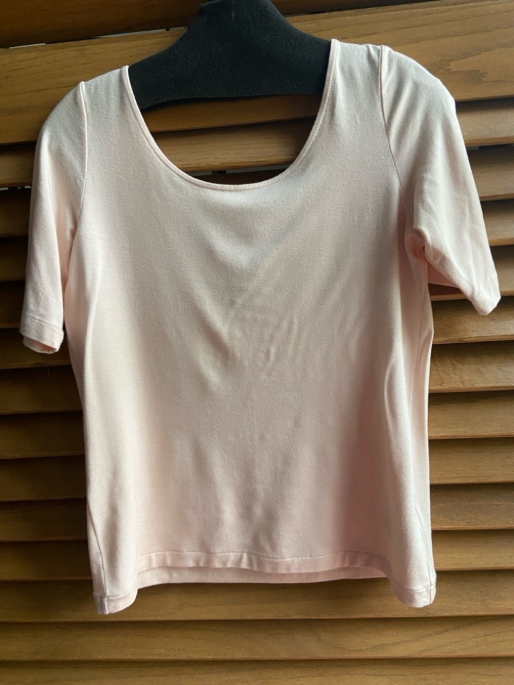 Ralph Lauren S Women's Scoop Neck ballet Sleeve Top - Pale Pink NWOT